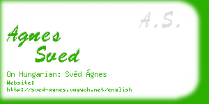 agnes sved business card